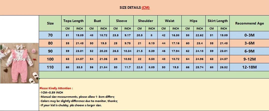 LUXBABY Girls 0-18 Months Floral Long Sleeve Outfit