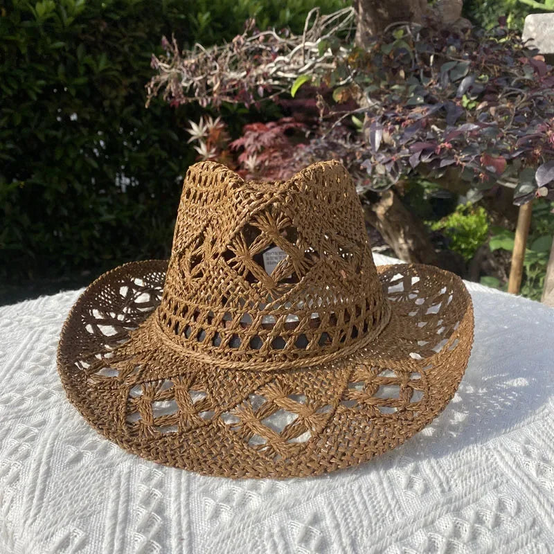 Handmade Vintage Curled Wide Brim Sun Hat