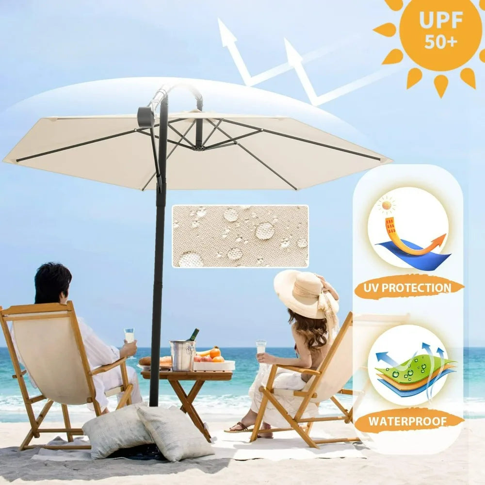 Outdoor Parasol Offset Umbrella 10FT Cantilever Patio Hanging Umbrella Outdoor Market Umbrella With Crank  Garden Parasol