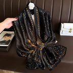 180*90cm Luxury Brand Spring Summer Autumn Women Clothing New Fashion Color matching printed silk scarf lady popular turba Luxlife Brands