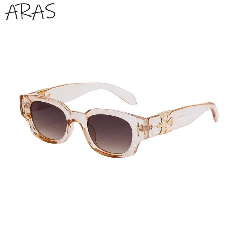 Fashion Soaring Eagle Rectangle Sunglasses Men Women 2024 Luxury Brand Vintage Punk Sun Glasses Male Small Square Shades Eyewear