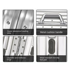 Aluminum Magnesium Suitcases 20" 26" 30" Rolling Luggage Luxlife Brands