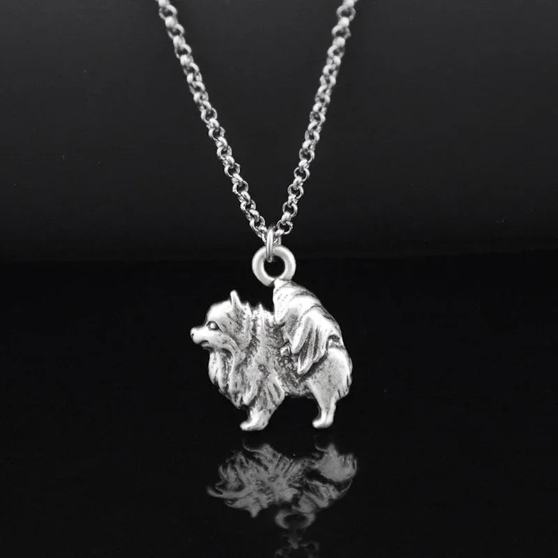 Vintage 3 Style Pomeranian & Samoyed & Keeshond & Golden Retriever & Whippet Dog Charms Pendant Necklace Women Pet Lover Gift LUXLIFE BRANDS
