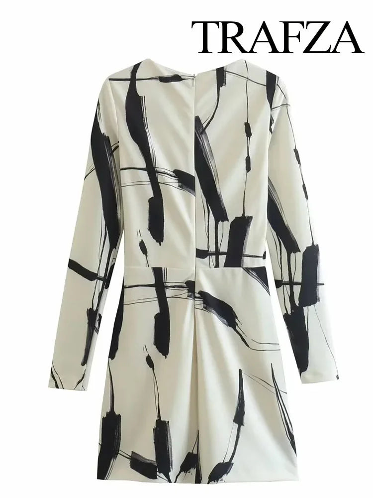 Grenwich Vintage Fashion Wrap Mini Dress LUXLIFE BRANDS