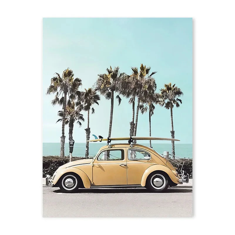 Sea Beach Posters Wall Art Canvas Painting Whale Starfish Coconut Shell Summer Seaside Scenery Pictures Nordic Room Home Decor