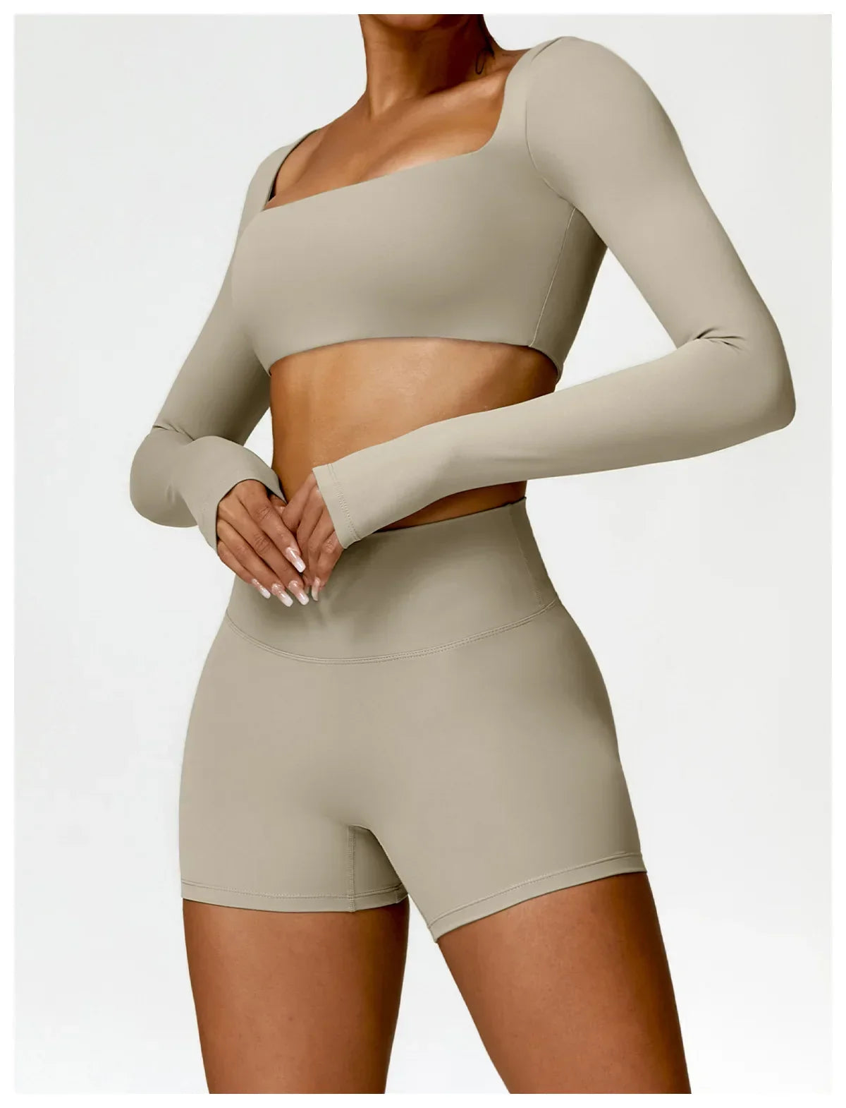 New Long sleeve Shirt Sports Set Women Fitness Tights Yoga Set Crop Top Running High Waist Gym Set Womens Outfits Yoga Clothing Luxlife Brands
