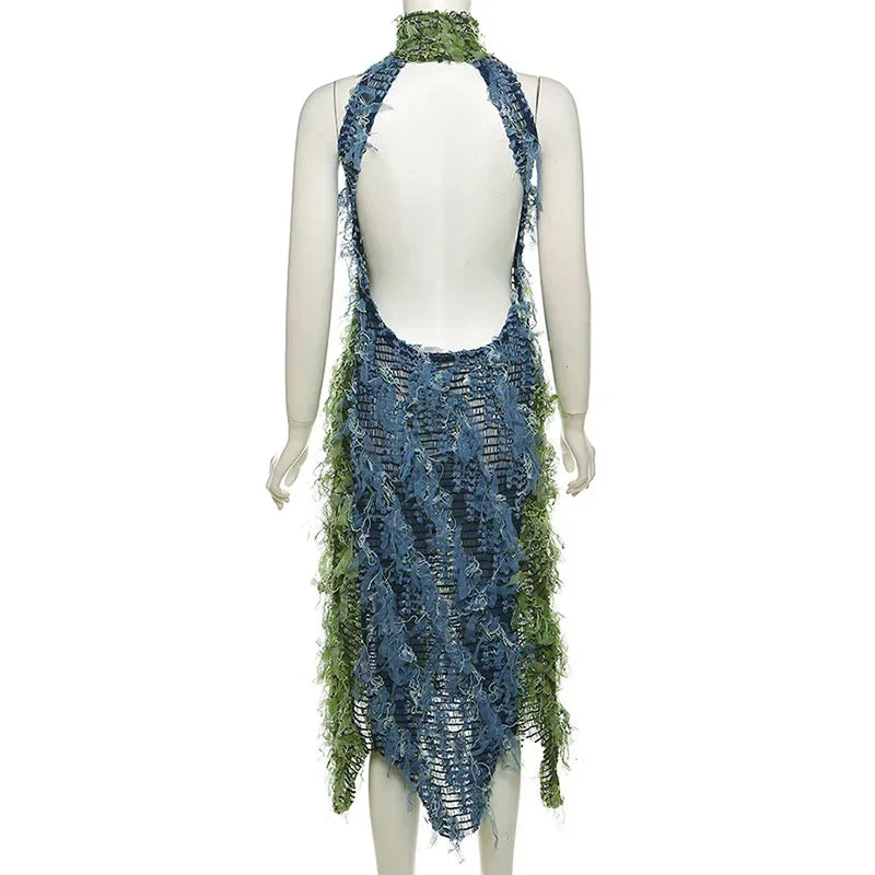 Becca Backless Tassel Maxi Dress LUXLIFE BRANDS