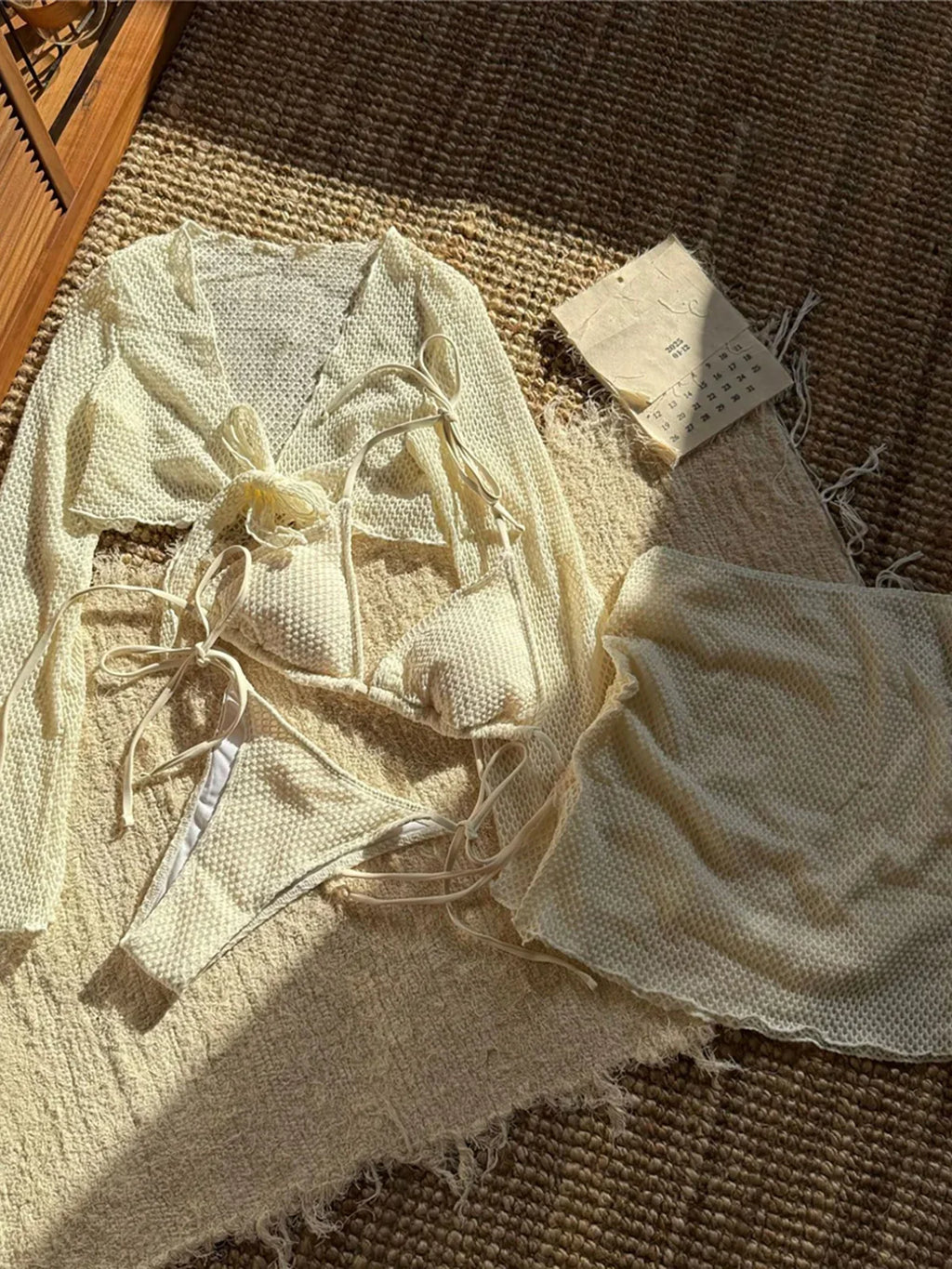 2025 Long Sleeve With Skirt Halter Bikini Women Swimwear Female Swimsuit Four-pieces Bikini set Bather Bathing Suit Swim V6358