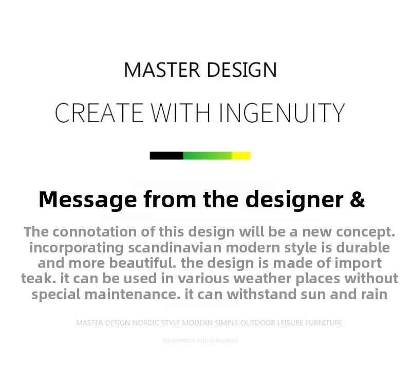 Outdoor Sofa, Creative Garden Courtyard Teak Furniture, Waterproof and Sun-proof, Outdoor Open-air Sofa Set