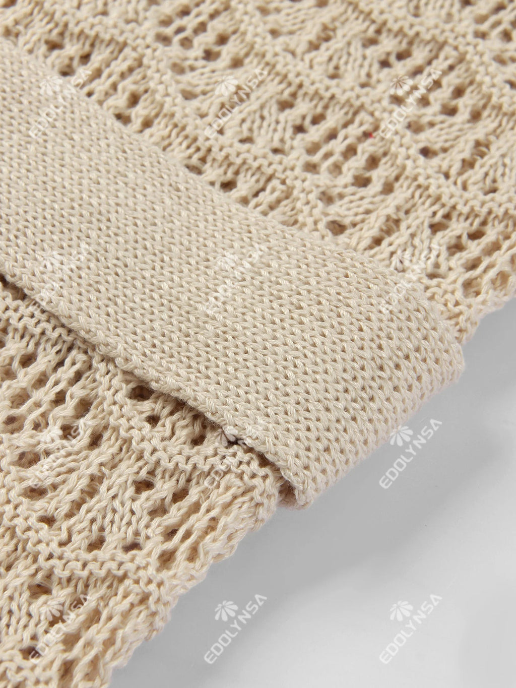 Sexy Shirt V-neck Bell Sleeve Hollow Out Knitted Belted Beach Mini Dress 2025 Summer Swimsuit Cover Up Women's Casual Outfit K16 Luxlife Brands