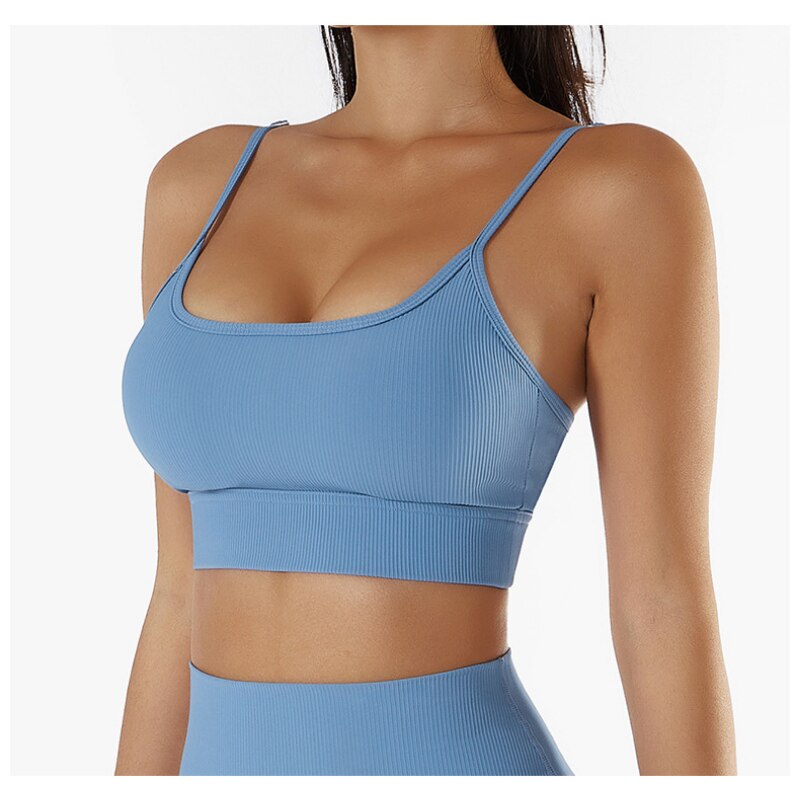 Women Seamless Yoga Bra Sexy Push Up Padded Sport Tops Fitness Elastic Breathable Nylon Tight Gym Crop Top Running Sportwear