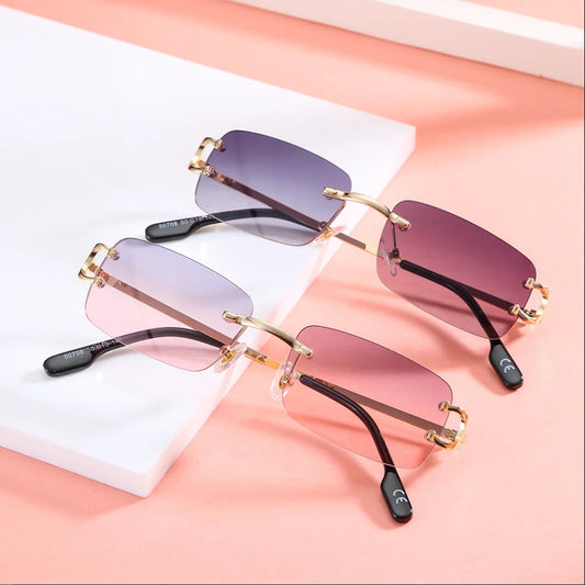 2024 Metal Sunglasses Vintage Square Frame Women Sunglasses Men Luxury Brand Design Sun Glasses Women Mirror Gafas De Sol UV400