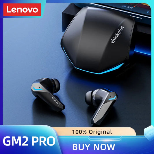 Original Lenovo GM2 Pro 5.3 Earphone Bluetooth Wireless Earbuds Low Latency Headphones HD Call Dual Mode Gaming Headset With Mic LUXLIFE BRANDS
