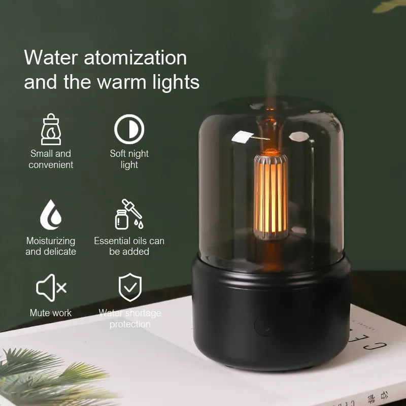 KINSCOTER Portable Mini Aroma Diffuser USB Air Humidifier Essential Oil Night Light Cold Mist Maker Sprayer for Home Gift LUXLIFE BRANDS