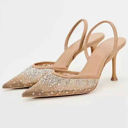 Bling Bridal Breathable Mule Pumps