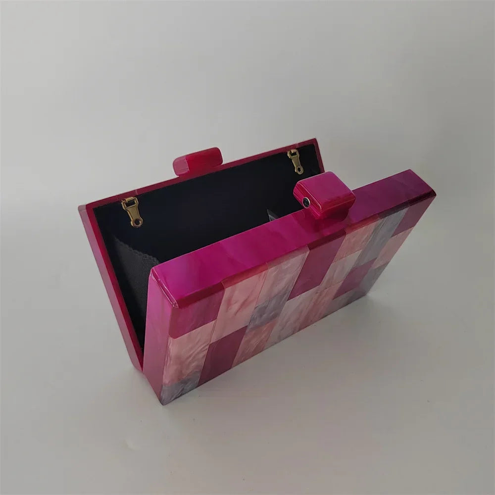 Lux Pearl Acrylic Evening Clutch LUXLIFE BRANDS
