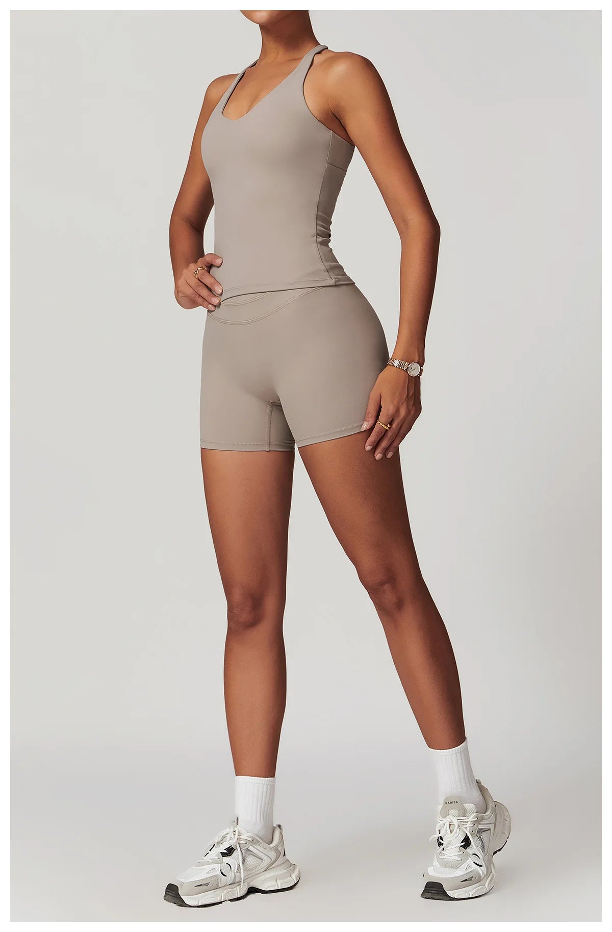 Hearuisavy 2-Piece Yoga Sets Sports Suit Women Fitness Tracksuit Running Workout Shirt Yoga Clothing Quick-Drying Gym Set Women