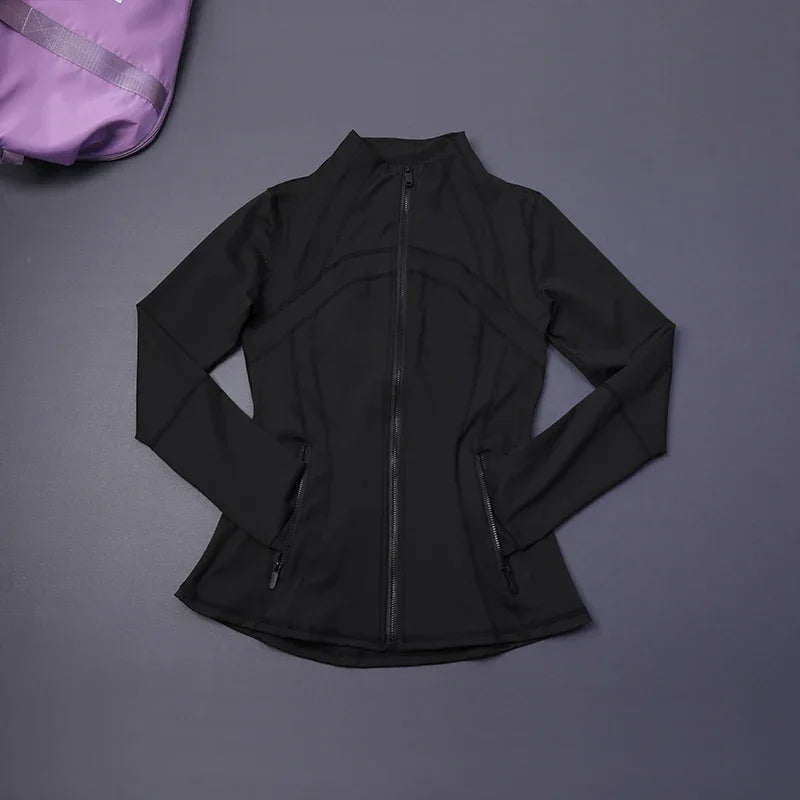 Women's Slim Fit Yoga Zip Top Luxlife Brands
