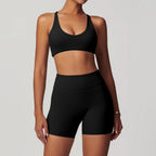 Hearuisavy 2-Piece Yoga Sets Sports Suit Women Fitness Tracksuit Running Workout Shirt Yoga Clothing Quick-Drying Gym Set Women Luxlife Brands