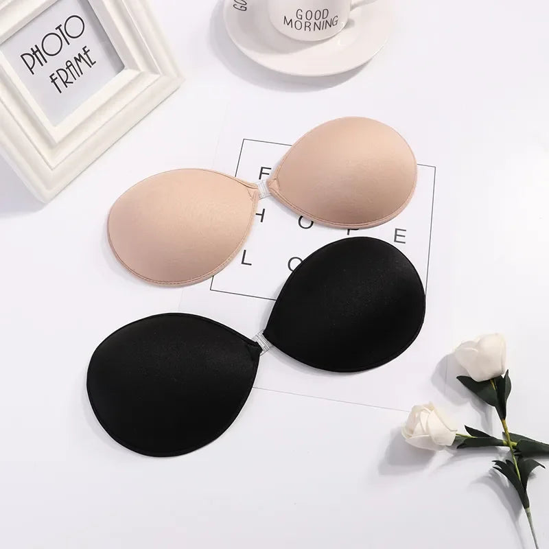 Sexy Sujetador Women's bra Invisible Push Up Bra Self-Adhesive Silicone Seamless Front Closure Sticky Backless Strapless Bra LUXLIFE BRANDS