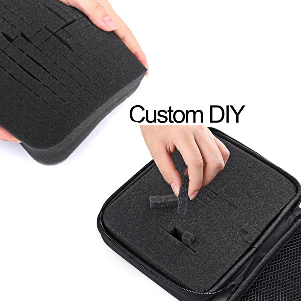 8 Slot Watch Storage Box Shockproof Watch Carry Case Organizer Protective Canvas EVA Hard Shell Zipper Watch Storage Case