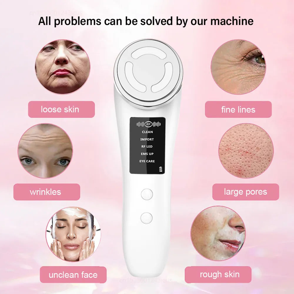 RF Skin Tightening Machine Face Lifting Device For Wrinkle Anti Aging EMS Skin Rejuvenation Radio Frequency Facial Massager LUXLIFE BRANDS