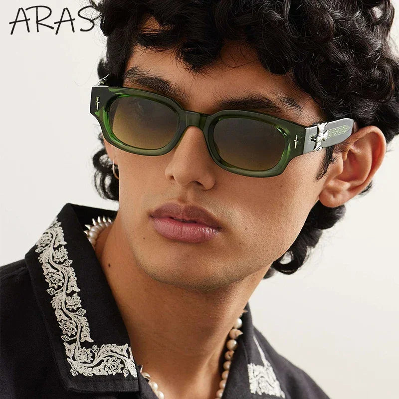 Fashion Soaring Eagle Rectangle Sunglasses Men Women 2024 Luxury Brand Vintage Punk Sun Glasses Male Small Square Shades Eyewear