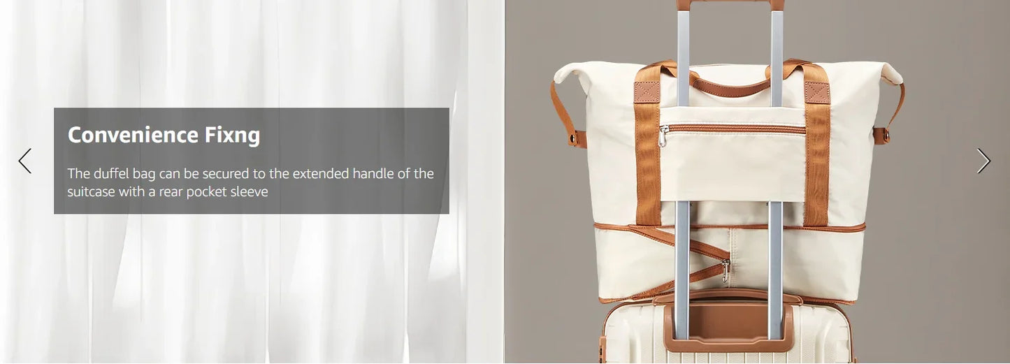 Hard Shell Luggage Sets with Duffel Bag and Toiletry Bag, TSA Lock