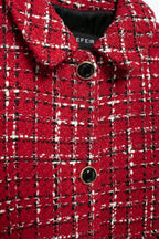 HH Women Fashion Red Texture Skirt Sets Single Breasted Lapel Jacket Coat Side Zipper Shorts Skirts High Street Lady Outfit Luxlife Brands