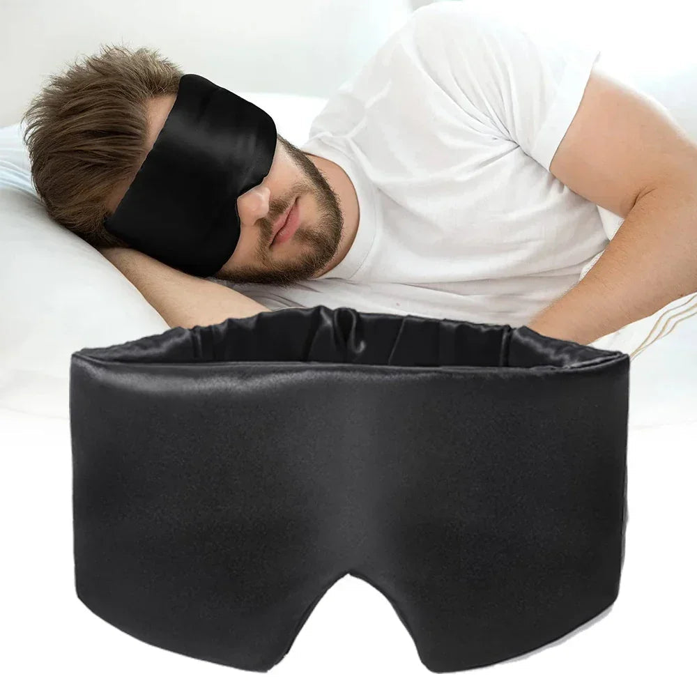 Mulberry Silk Sleeping Mask Eyepatch Blocking Light Eyemask Eyeshade Soft Padded Slaapmasker Travel Sleeping Aid for Sleep Patch Luxlife Brands