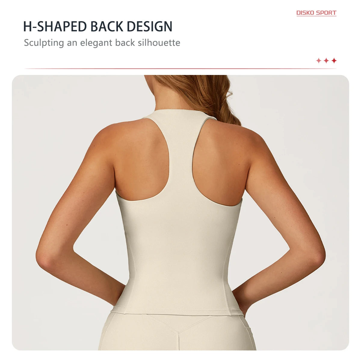 Hearuisavy 2Pcs Woman's Sports Set Naked-Feel Racerback Sports Tops Gym Tank Top Female Breathable High Waist Fitness Yoga Pants