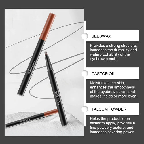 2color Four Claw Eyebrow Pencil Embellishing Eyebrow Shape Delicate Easy To Use Non-smudging Natural Shaping Eyebrow Pencil