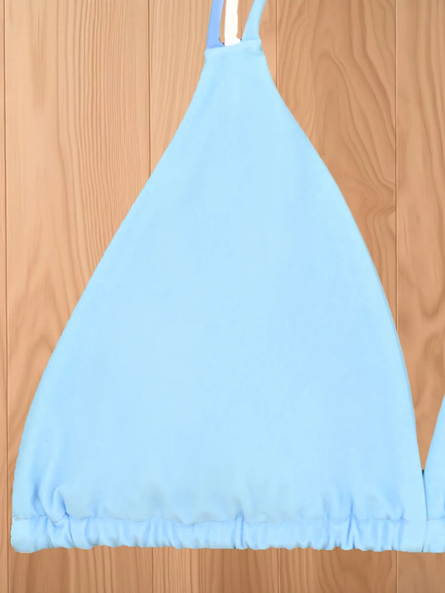 Triangle String Bikini 2025 Women Halter Swimsuit Solid Sexy Swimwear Female Bathers Bathing Swimming Swim Suit Beachwear Luxlife Brands