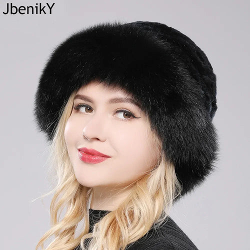 Bella Rabbit Fur Hat LUXLIFE BRANDS