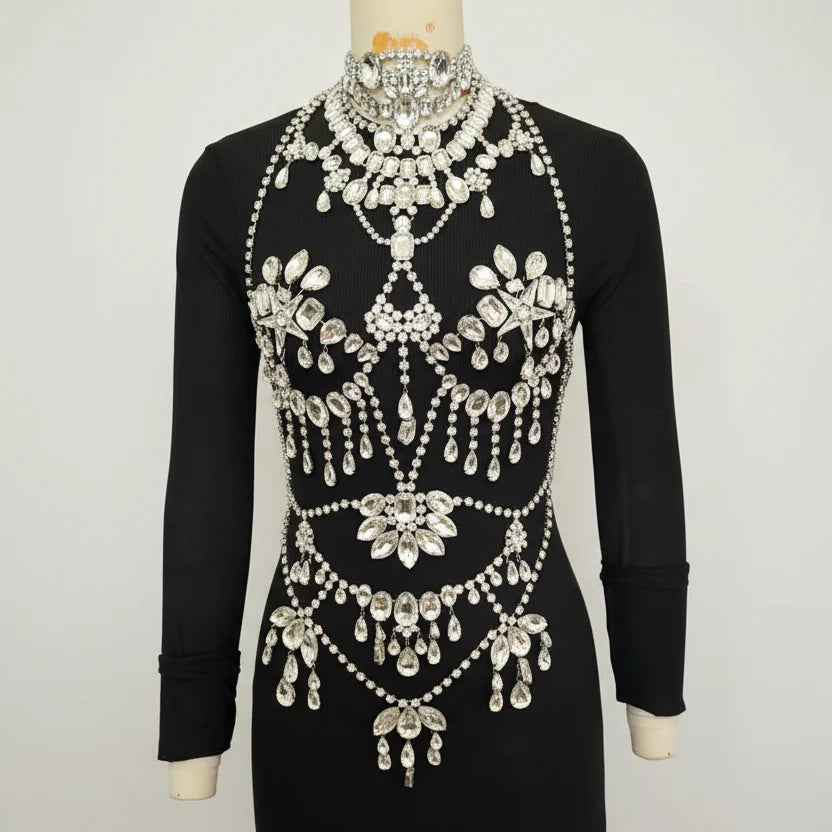 Rhinestone Crystal Full Body Chain