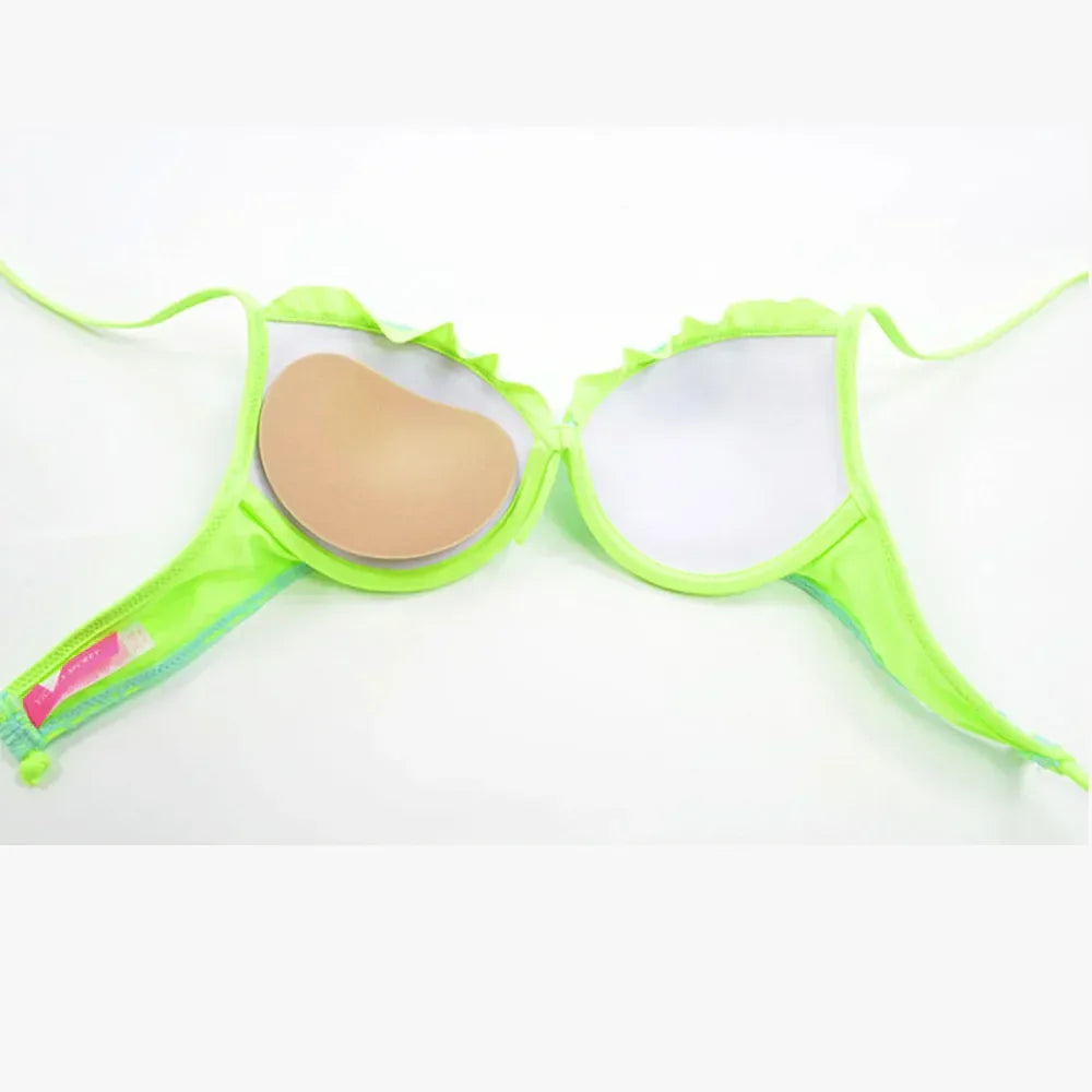 Bikini 2022 Chest Pad Bikini Set Push Up Padded Bikinis Swimsuit Women Swimwear Women 2022 Thicker Breathable Sponge Bra Pad LUXLIFE BRANDS