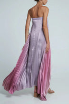 Elegant Women Folds Party Cocktail Dress Sexy Luxurious Off Shoulder Guest Host Evening Robe Celebrity Ceremoney Birthday Gown Luxlife Brands