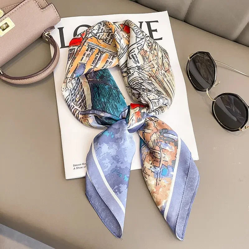 Saturday Afternoon Silk Square Scarf