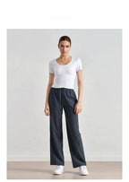 Alo Eup High Waist Wide Leg Dstring Pants Summer Casual Fitn Outdoor Sports Straight Leg Loose Fit Trousers Luxlife Brands