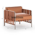 Outdoor stainless steel sofa rattan courtyard villa rain and sun coffee table combination Luxlife Brands