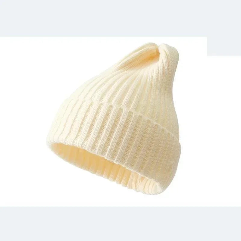 New Beanie Winter for Women Men Boys Girls Crochet  Hat Solid Color Unisex Autumn Knitted Beanies Caps Wild Accessories