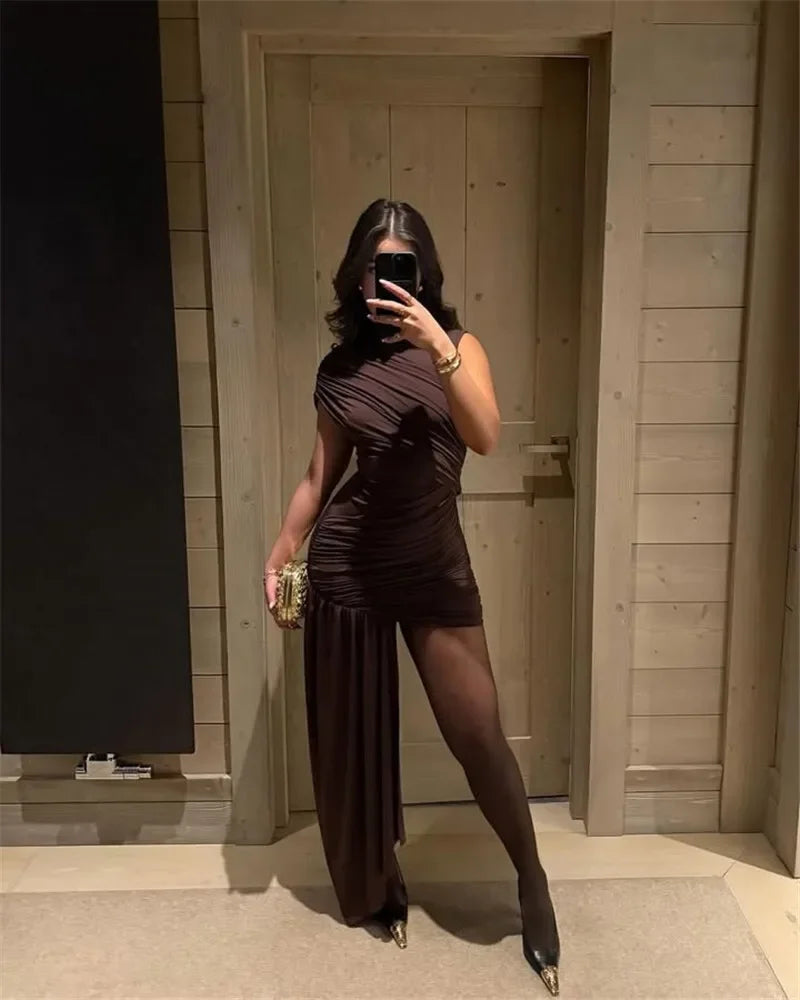 Melissa Draped & Ruched Mini Dress