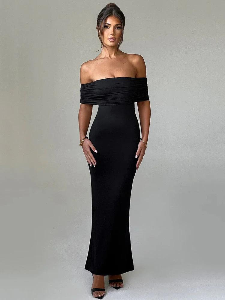 Unforgettable Low Back Maxi Dress LUXLIFE BRANDS
