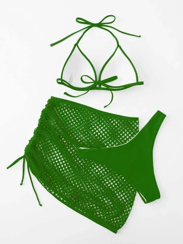 Nadanbao Sexy Mesh Solid Bikini Set Swimsuits for Woman Backless Travel Party Swimwear Female Summer Beach Fashion Bikini Luxlife Brands