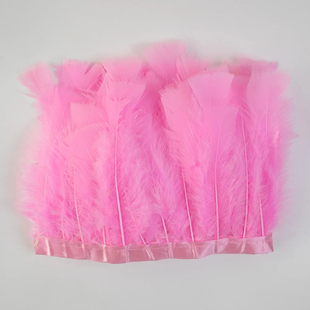 Professional Turkey Feather Fringe Trim 10-15cm