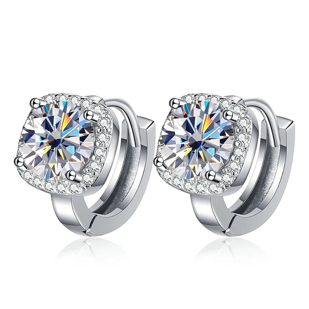 Serenity 2ct D Color Moissanite S925 Sterling Silver Earrings