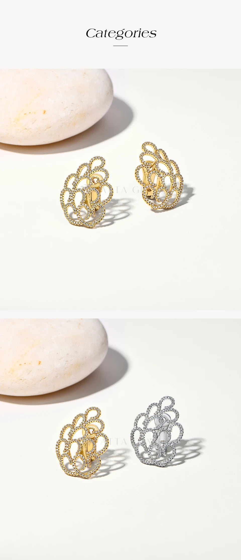 ATTAGEMS Snowflake Women's Earrings For Party S925 Silver Moissanite Earrings D VVS1 Yellow Gold Plated Gifts Sparkling Jewelry Luxlife Brands