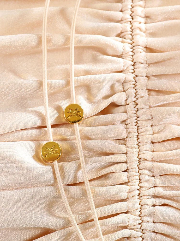 Miyouj Solid Color Swimwear Women's Swimsuit Bandage One Piece Suit High Waist Beachwear High Cut Bathsuit Hollow Out Swimsuits