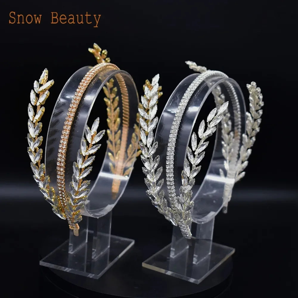 DZ030 Luxury Rhinestone Wedding Headband Bridal Headpieces Hair Accessories for Brides Women and Girls Bridesmaids Headdress LUXLIFE BRANDS