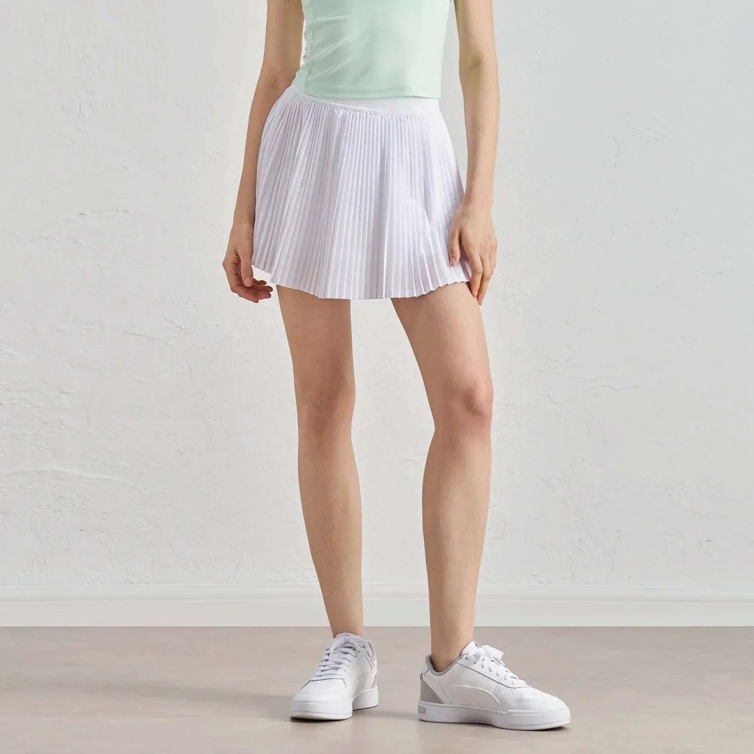 Solid Color Women Tennis Skirts High Waist Yoga Tennis Shorts Dress With Pockets Pleated Pocket Skirt Anti-Exhaust Quick Dry